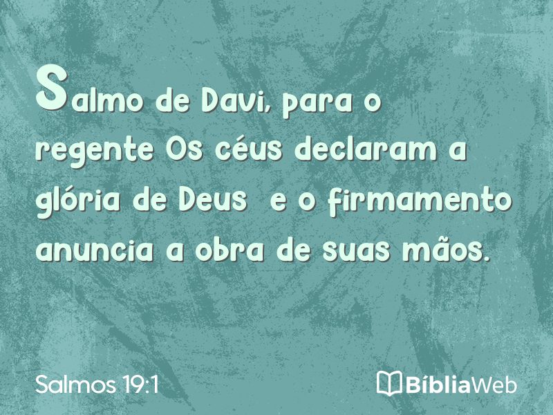 Salmos 19:1 em imagem para compartilhar