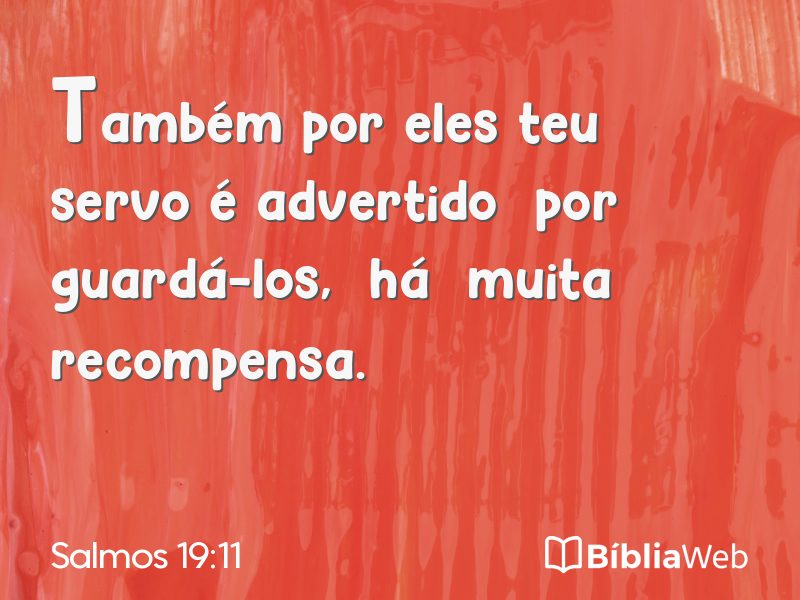 Salmos 19:11 em imagem para compartilhar
