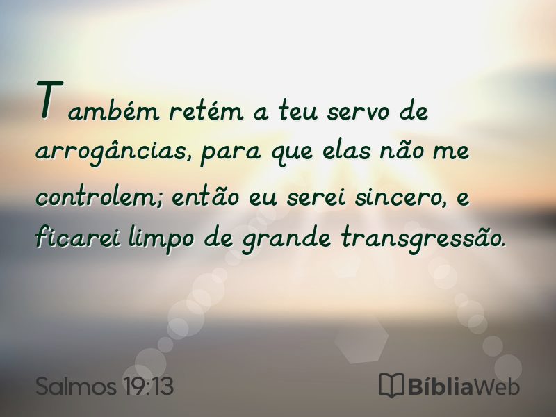 Salmos 19:13 em imagem para compartilhar