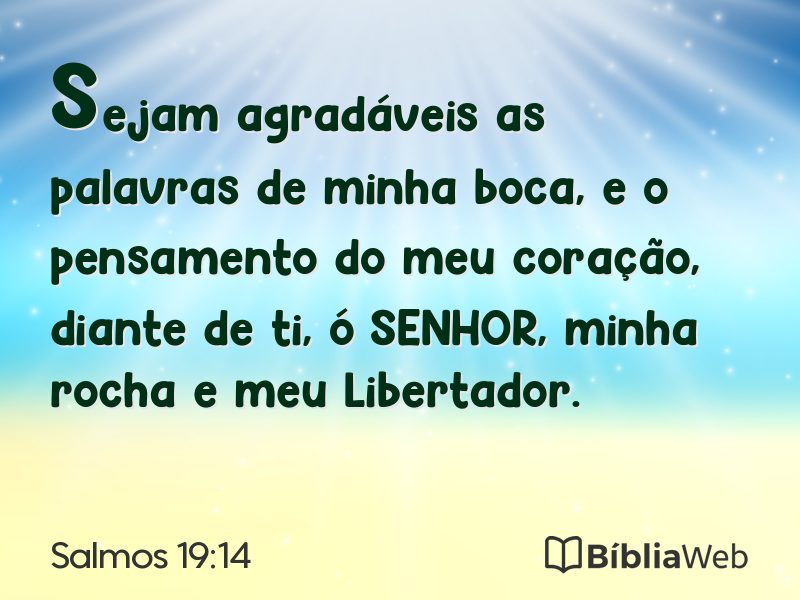Salmos 19:14 em imagem para compartilhar