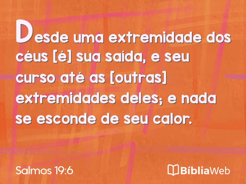 Salmos 19:6 em imagem para compartilhar