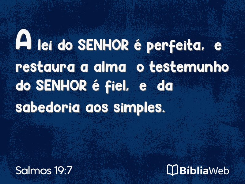 Salmos 19:7 em imagem para compartilhar
