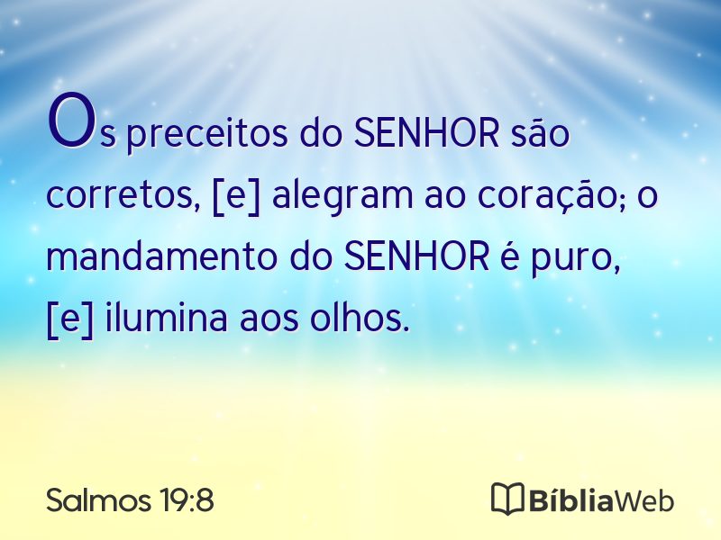 Salmos 19:8 em imagem para compartilhar
