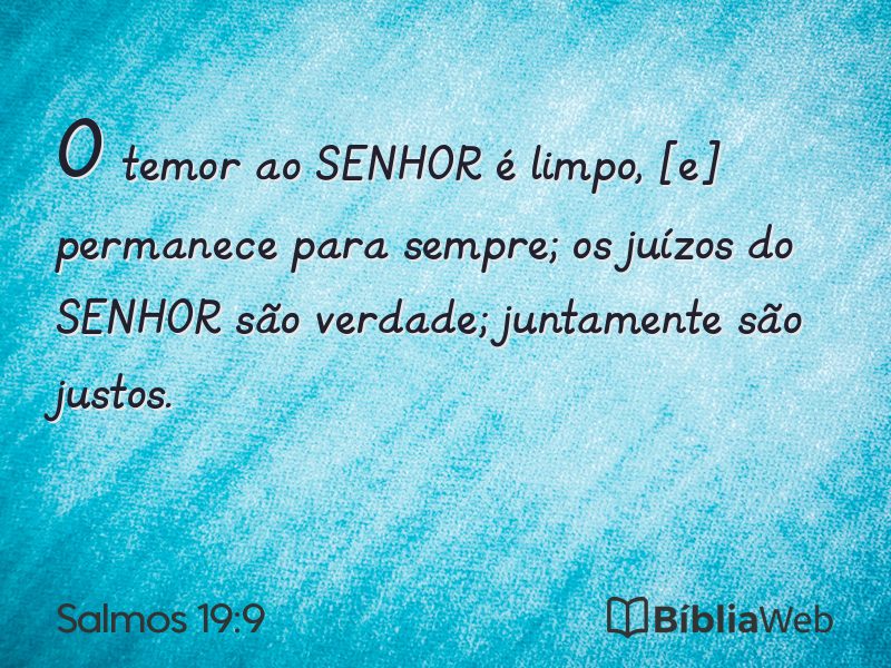 Salmos 19:9 em imagem para compartilhar