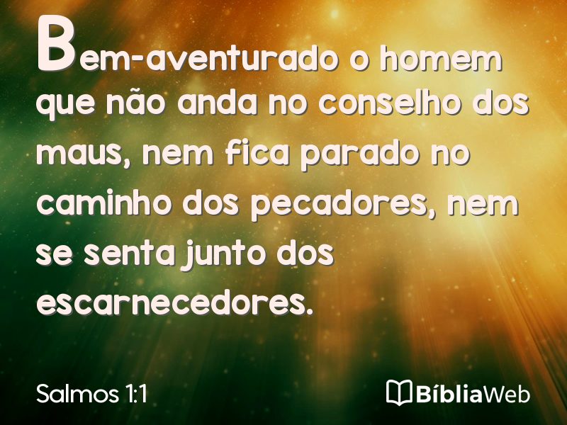 Salmos 1:1 em imagem para compartilhar