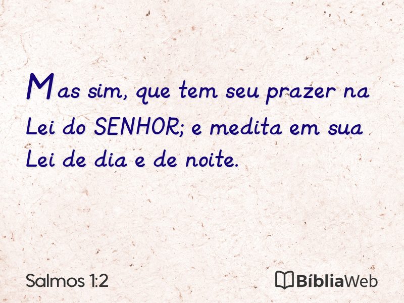 Salmos 1:2 em imagem para compartilhar