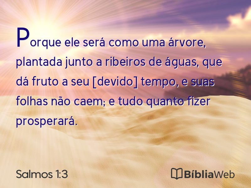 Salmos 1:3 em imagem para compartilhar