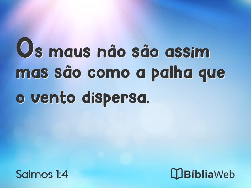 Salmos 1:4 em imagem para compartilhar
