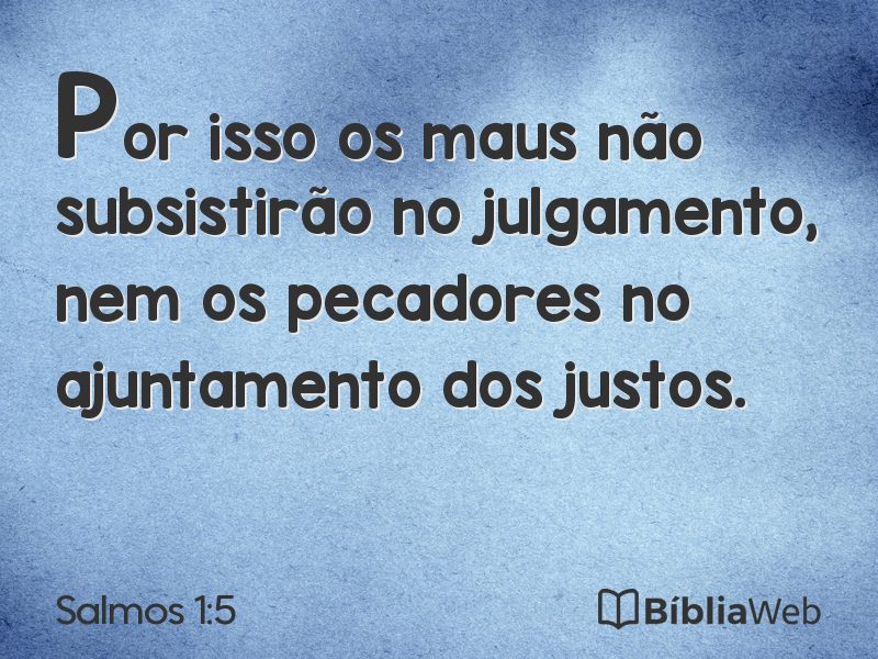 Salmos 1:5 em imagem para compartilhar