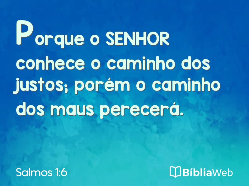 Salmos 1:6 em imagem para compartilhar