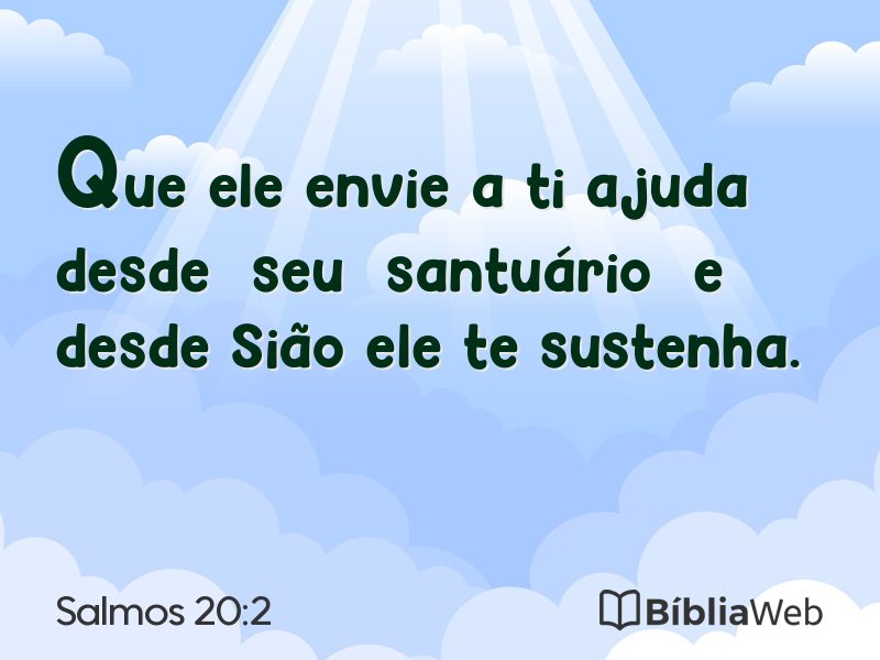 Salmos 20:2 em imagem para compartilhar