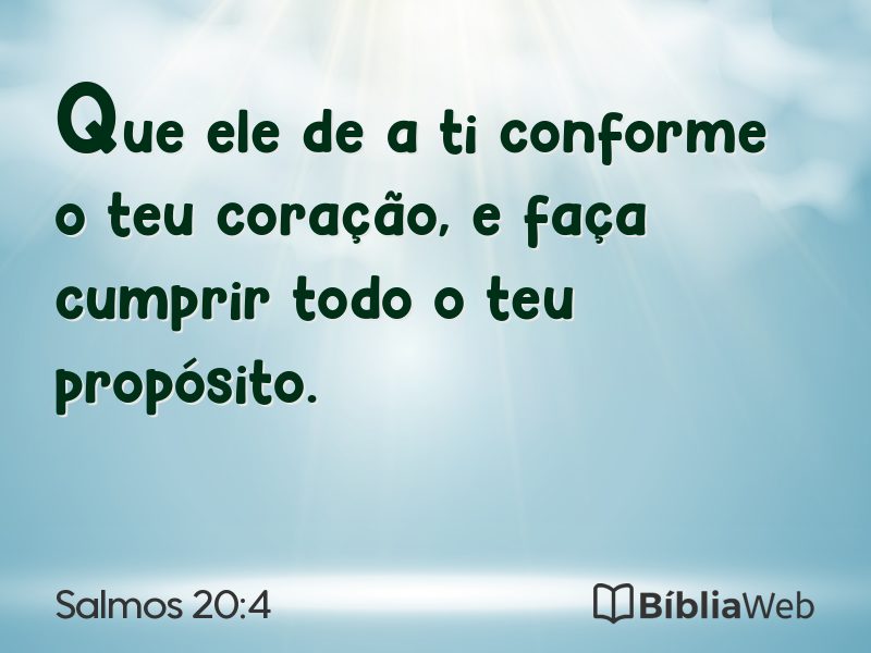 Salmos 20:4 em imagem para compartilhar