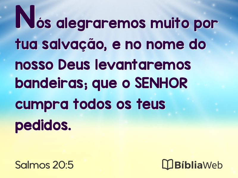 Salmos 20:5 em imagem para compartilhar