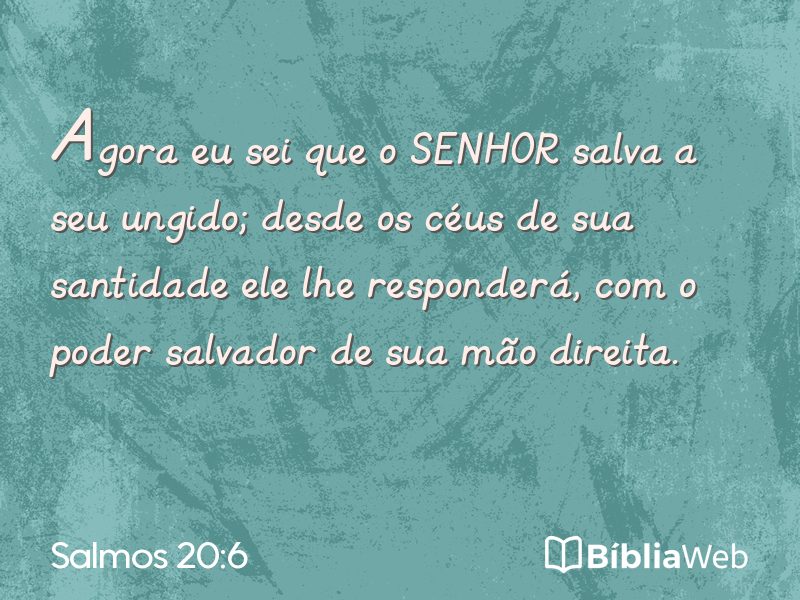 Salmos 20:6 em imagem para compartilhar