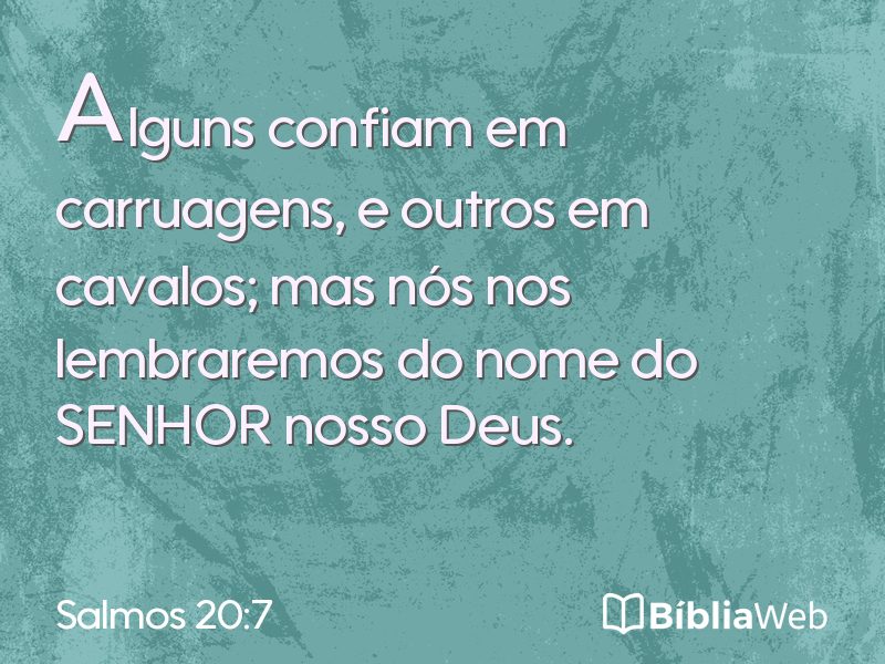 Salmos 20:7 em imagem para compartilhar