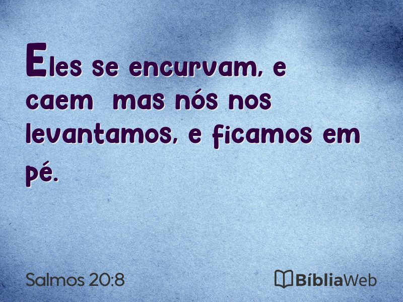 Salmos 20:8 em imagem para compartilhar