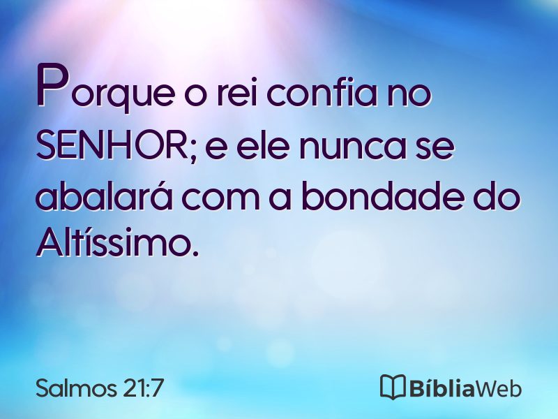 Salmos 21:7 em imagem para compartilhar