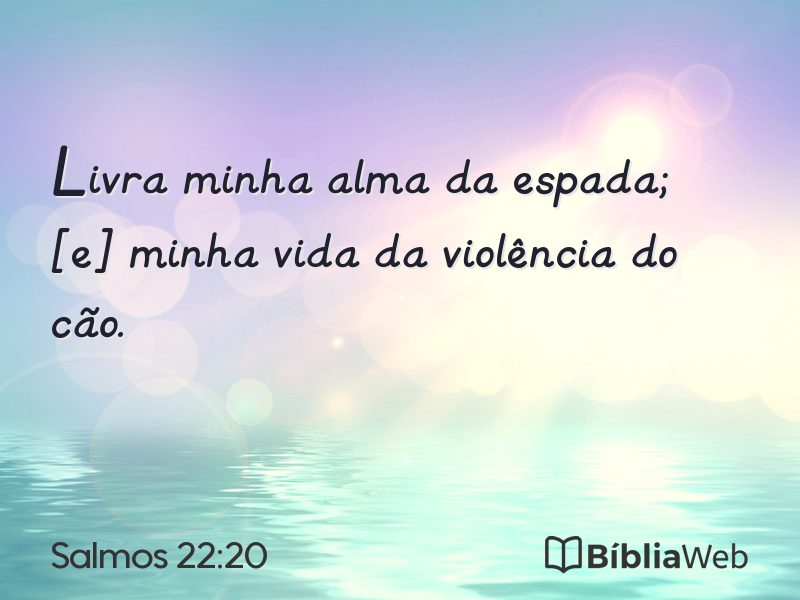 Salmos 22:20 em imagem para compartilhar