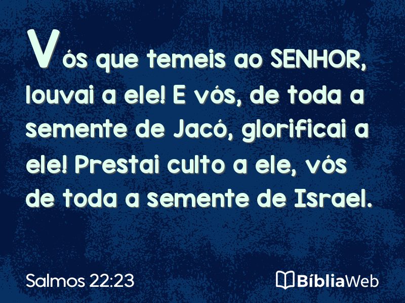 Salmos 22:23 em imagem para compartilhar