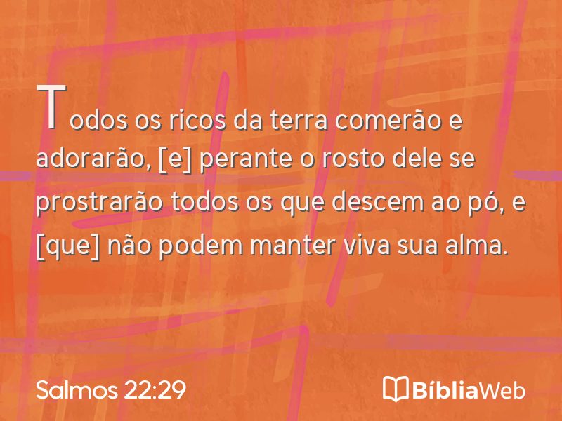 Salmos 22:29 em imagem para compartilhar