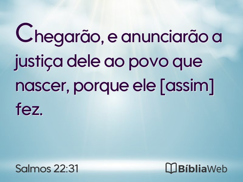 Salmos 22:31 em imagem para compartilhar
