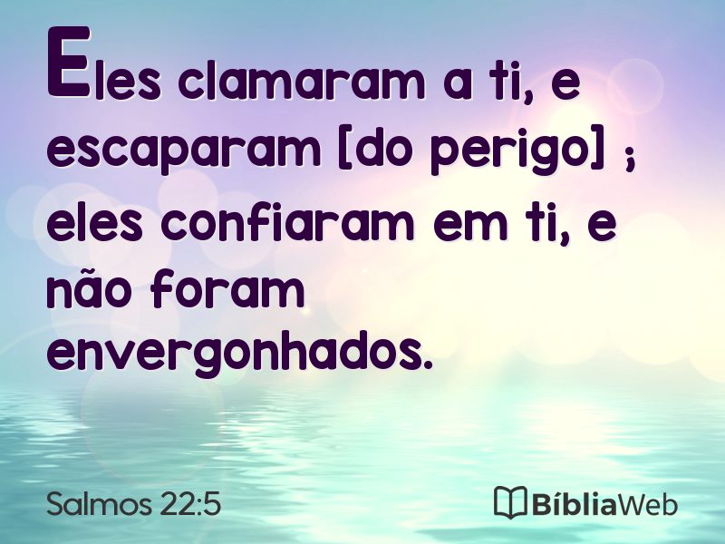 Salmos 22:5 em imagem para compartilhar