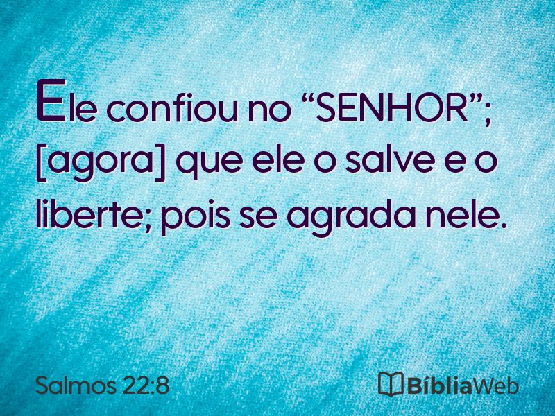 Salmos 22:8 em imagem para compartilhar