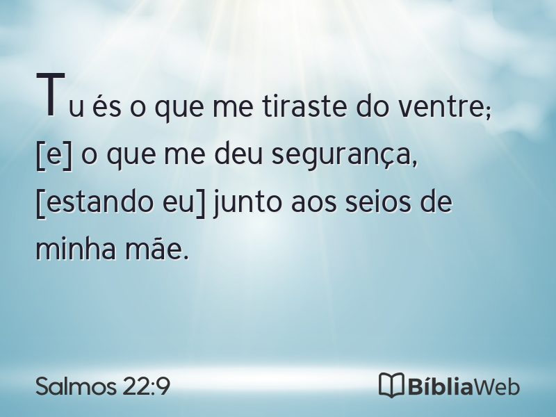Salmos 22:9 em imagem para compartilhar