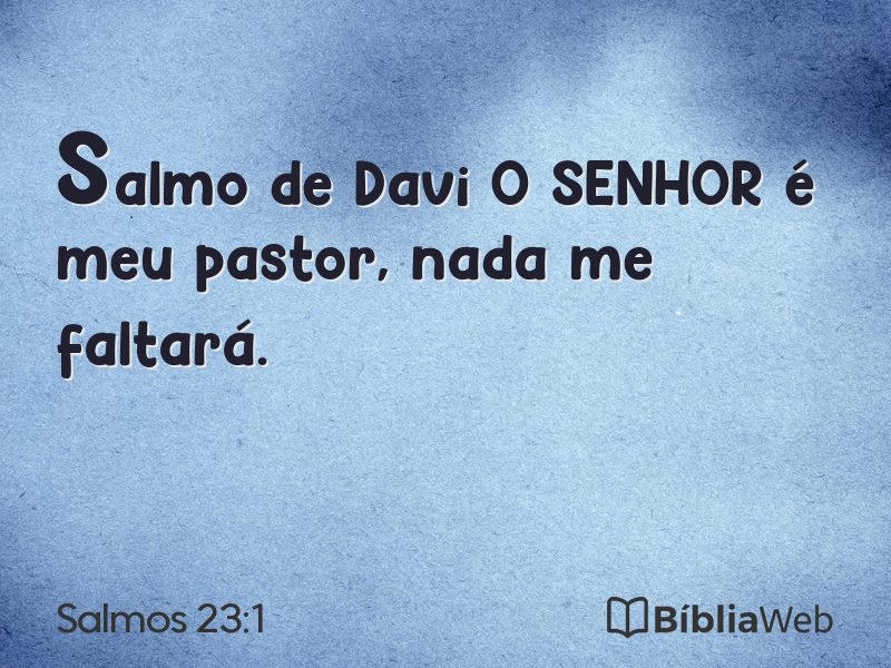 Salmos 23:1 em imagem para compartilhar