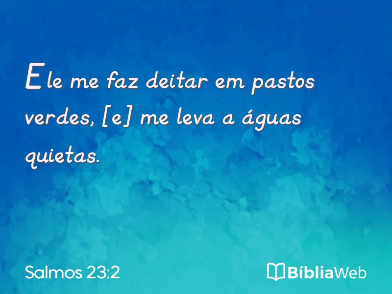 Salmos 23:2 em imagem para compartilhar