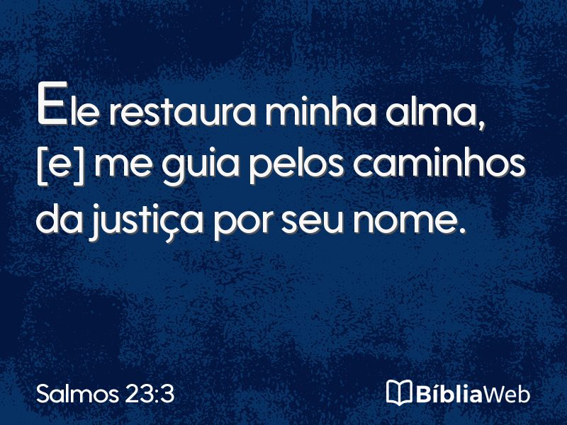 Salmos 23:3 em imagem para compartilhar