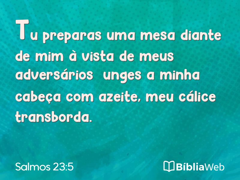 Salmos 23:5 em imagem para compartilhar
