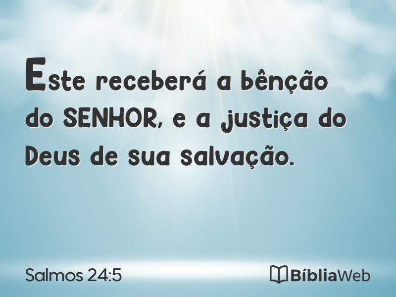 Salmos 24:5 em imagem para compartilhar