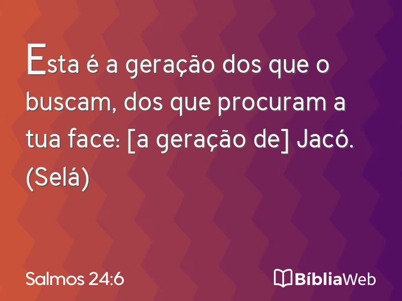 Salmos 24:6 em imagem para compartilhar