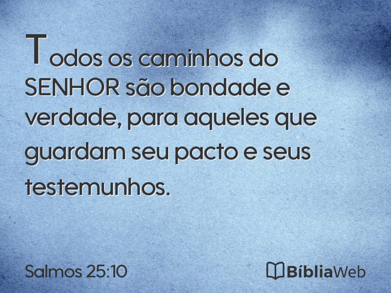 Salmos 25:10 em imagem para compartilhar