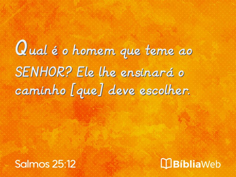Salmos 25:12 em imagem para compartilhar