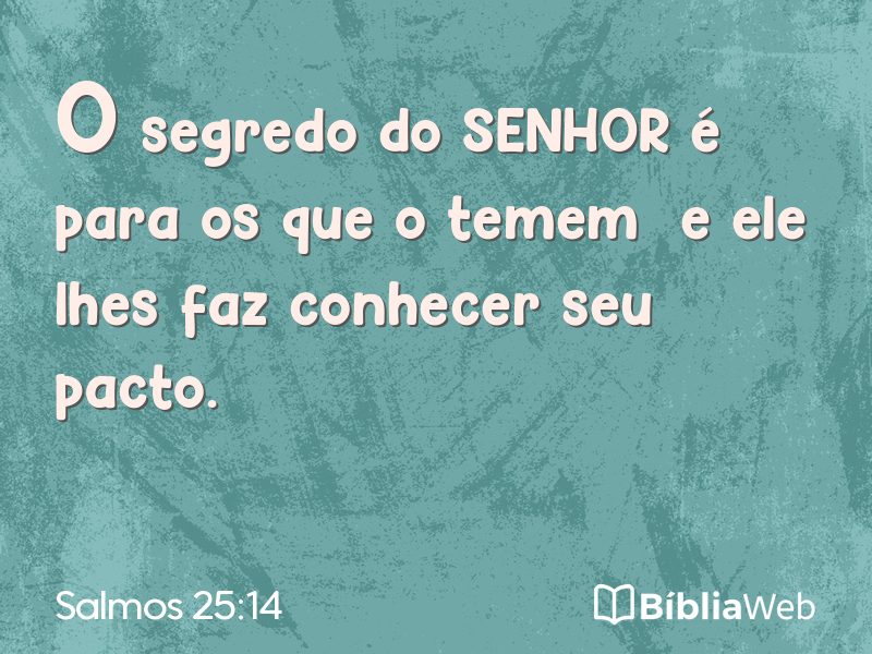 Salmos 25:14 em imagem para compartilhar