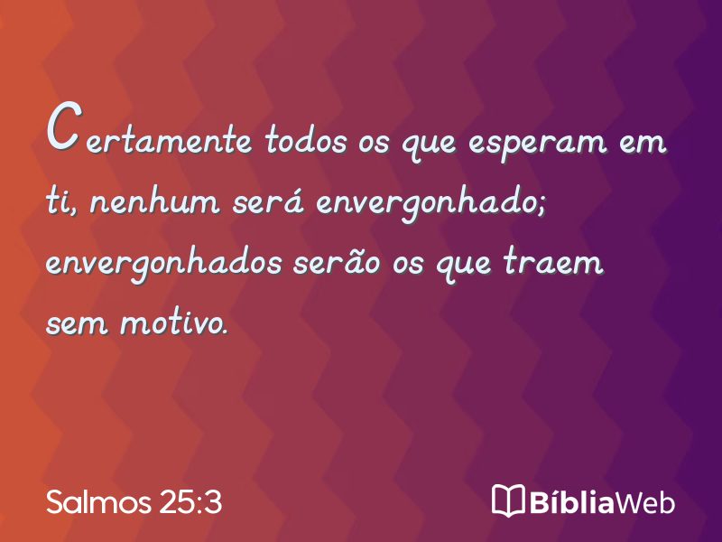 Salmos 25:3 em imagem para compartilhar