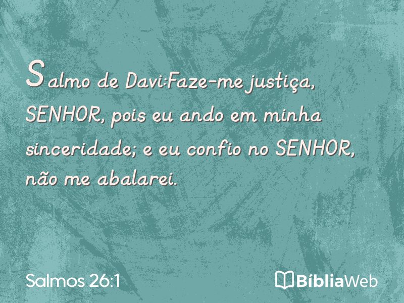Salmos 26:1 em imagem para compartilhar