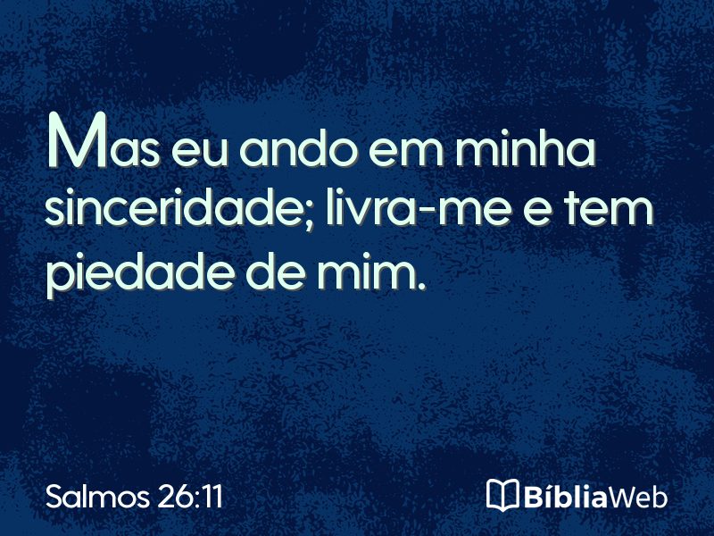 Salmos 26:11 em imagem para compartilhar