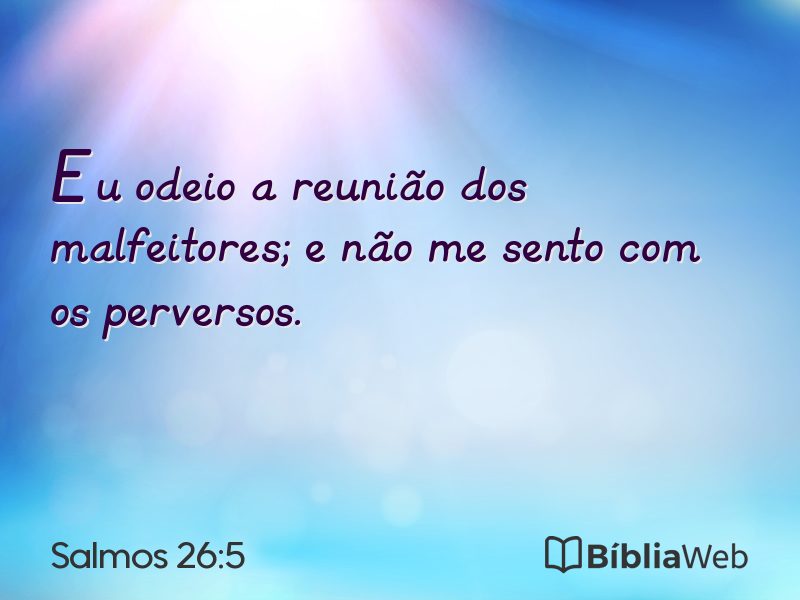 Salmos 26:5 em imagem para compartilhar