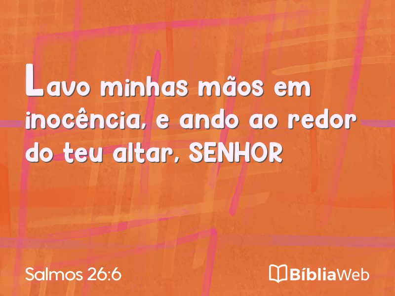 Salmos 26:6 em imagem para compartilhar