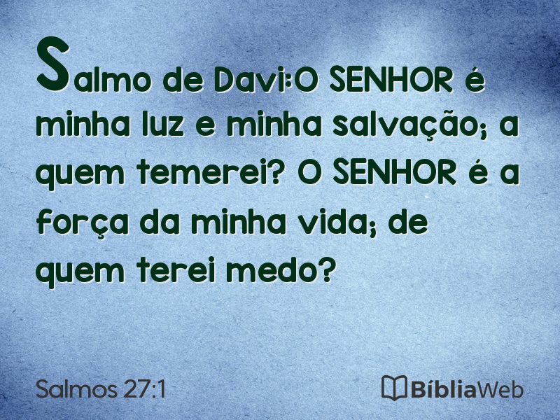 Salmos 27:1 em imagem para compartilhar