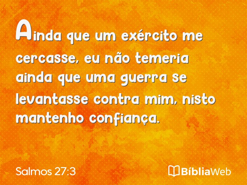 Salmos 27:3 em imagem para compartilhar