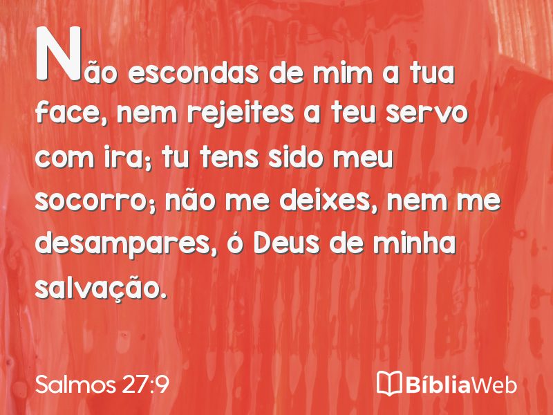 Salmos 27:9 em imagem para compartilhar