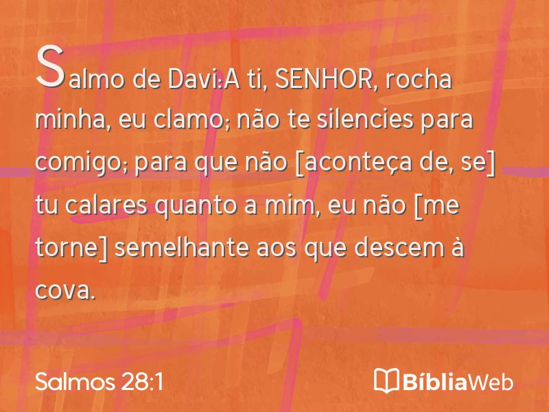 Salmos 28:1 em imagem para compartilhar