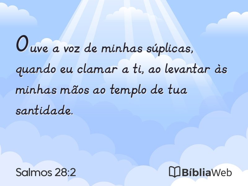 Salmos 28:2 em imagem para compartilhar