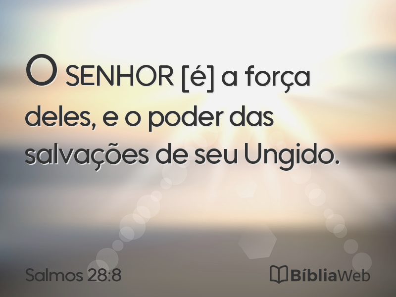 Salmos 28:8 em imagem para compartilhar