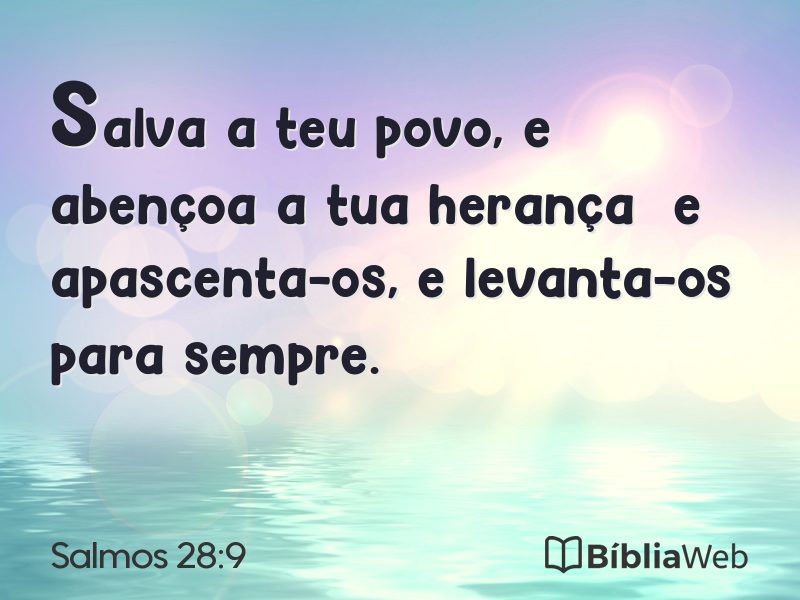 Salmos 28:9 em imagem para compartilhar