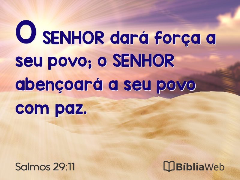 Salmos 29:11 em imagem para compartilhar